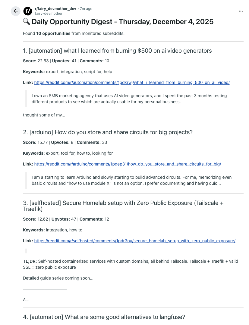 Subreddit screenshot